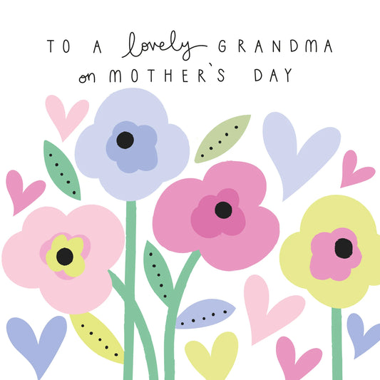 Grandma Pastel Flowers Mother’s Day Greetings Card