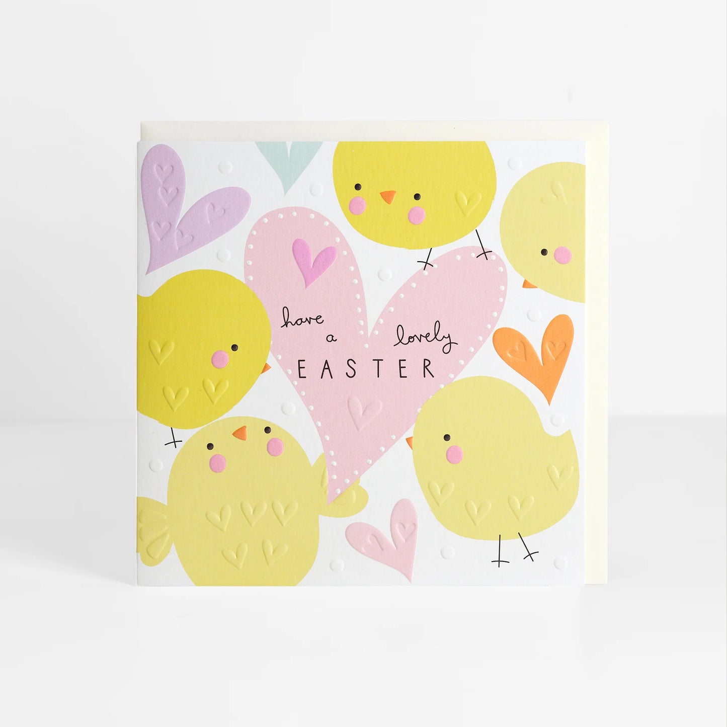 Heart & Chick Easter Greetings Card