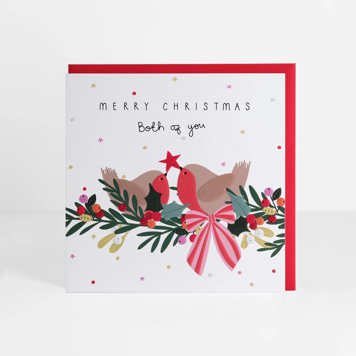 Both Of You Christmas Greetings Card