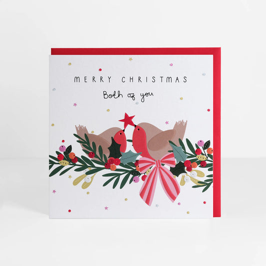 Both Of You Christmas Greetings Card