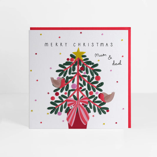 Mum & Dad Christmas Greetings Card