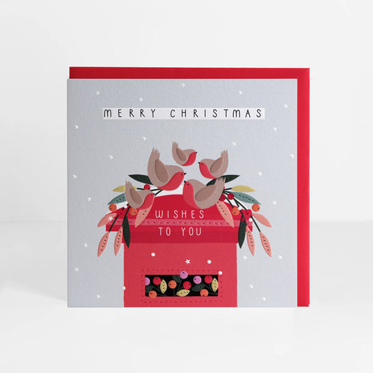 Postbox Christmas Wishes Greetings Card