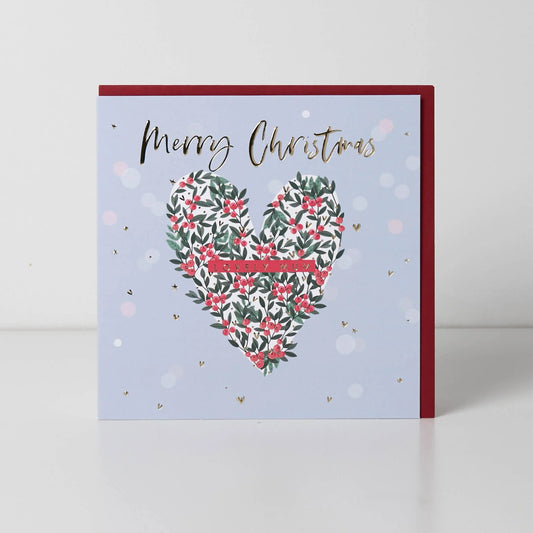 Mum Heart & Berries Christmas Greetings Card