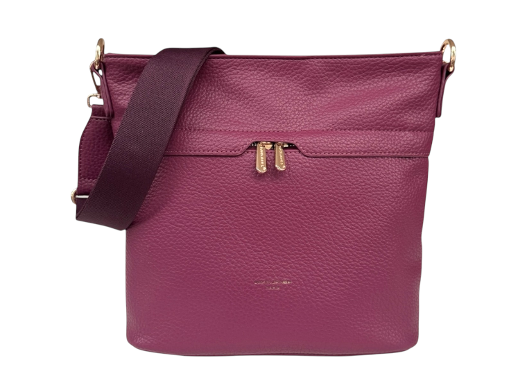 David Jones Slouch Crossbody Bag Mulberry
