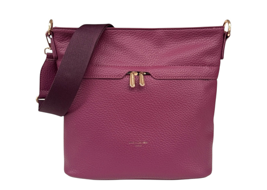 David Jones Slouch Crossbody Bag Mulberry