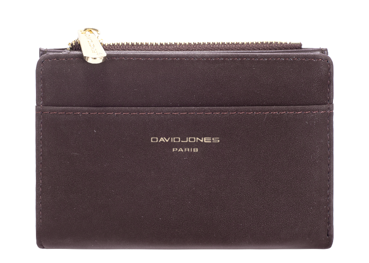 David Jones Soft Touch Small Purse Chocolate