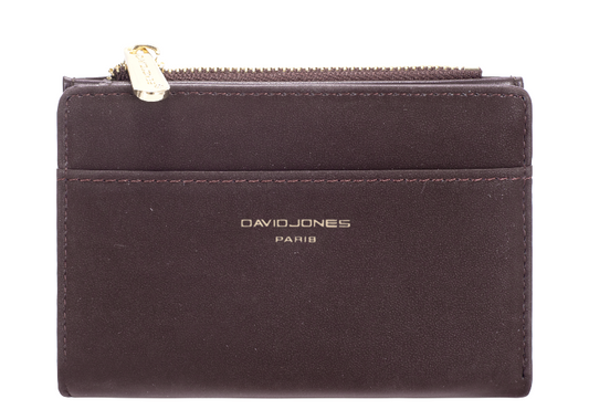 David Jones Soft Touch Small Purse Chocolate