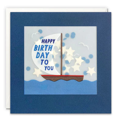 Shakies sailing Boat Birthday Greetings Card