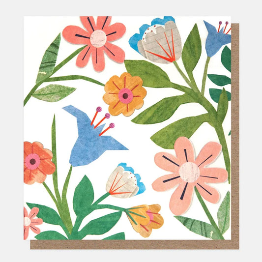 Wildflower Collage Greetings Card