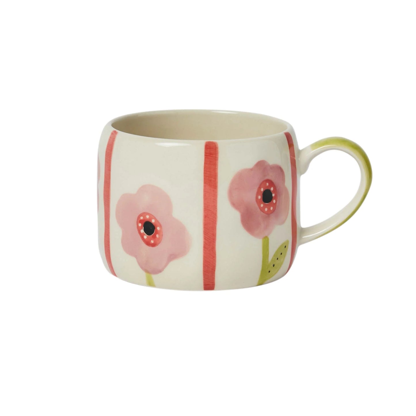 Mauve Flowers Stoneware Mug