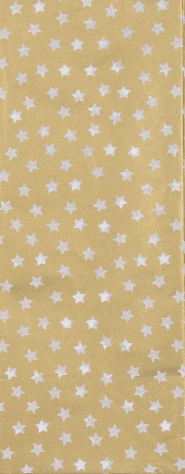 Gold Tissue Paper With Silver Stars