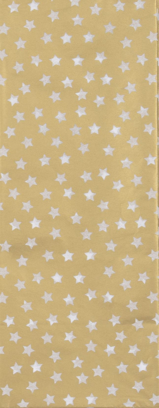 Gold Tissue Paper With Silver Stars