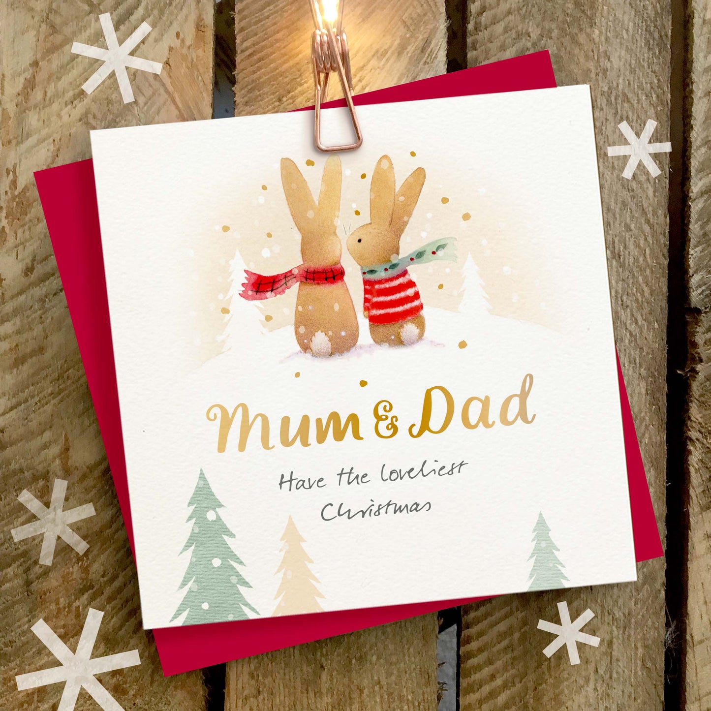 Mum & Dad Christmas Greetings Card