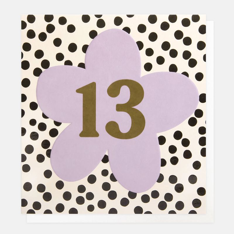13th Birthday Floral Greetings Card