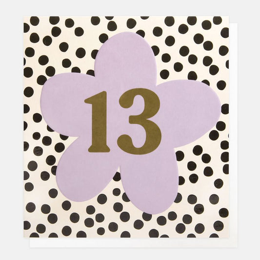 13th Birthday Floral Greetings Card