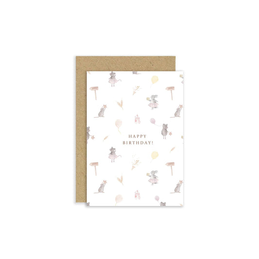 Ballerina Birthday Greetings Card