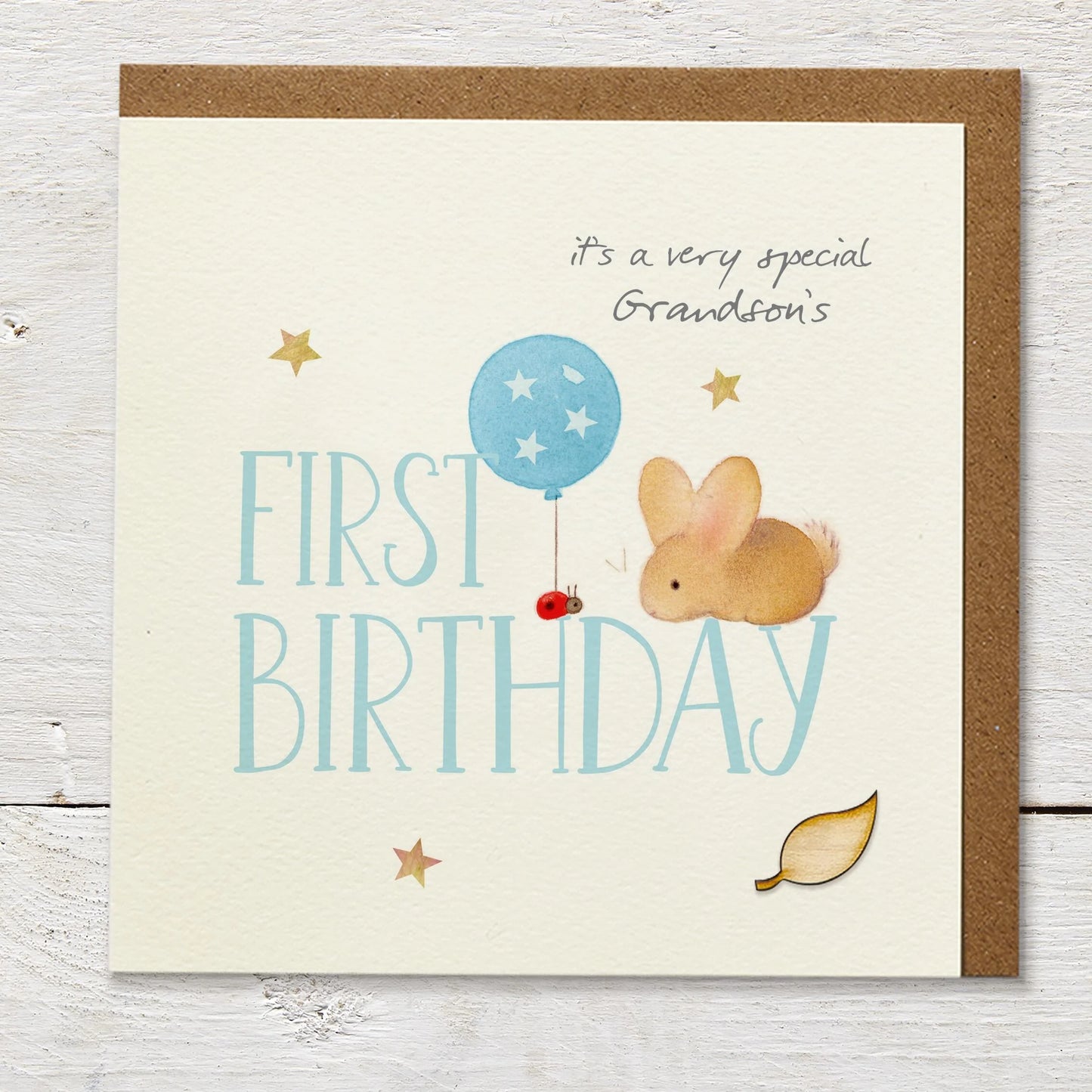 Grandson’s First Birthday Greeting Card