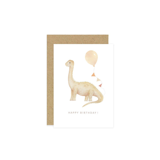 Diplodocus Dinosaur Birthday Greetings Card