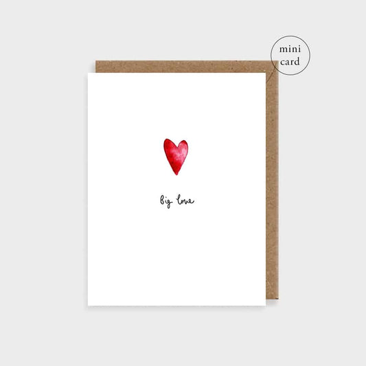 Big Love Heart Mini Greetings Card