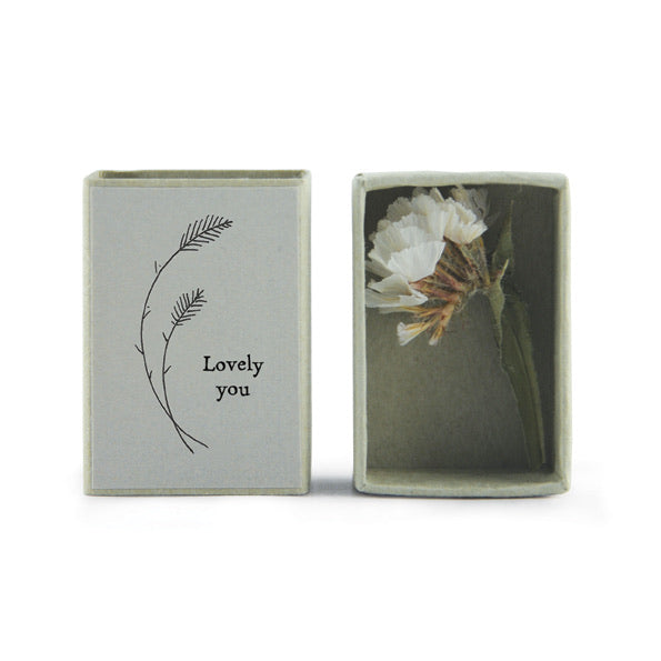 Dried Flower Matchbox Lovely You