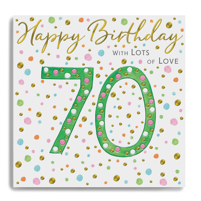 Happy Birthday 70th Greetings Card