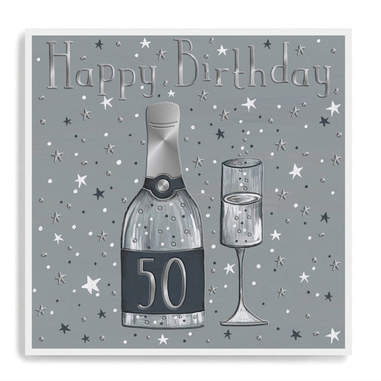 Happy Birthday 50th Greetings Card