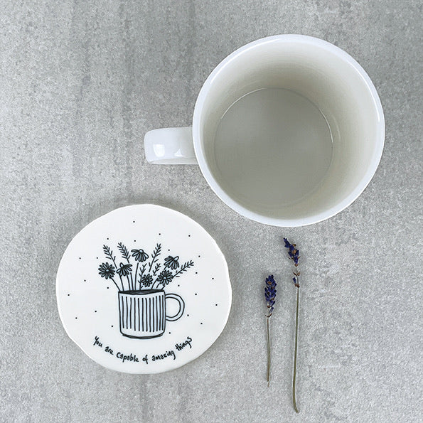 Porcelain Flowers in a Mug Coaster Amazing Things