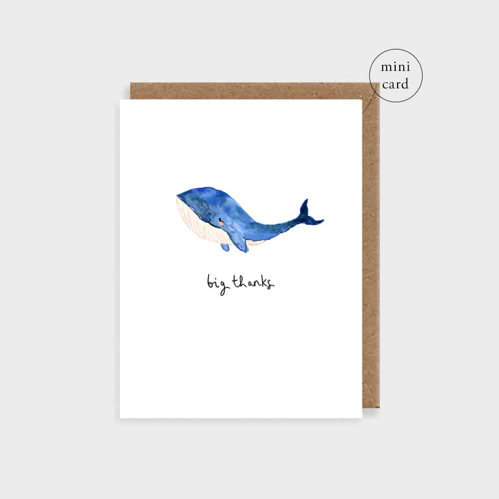 Whale Mini Greetings Card