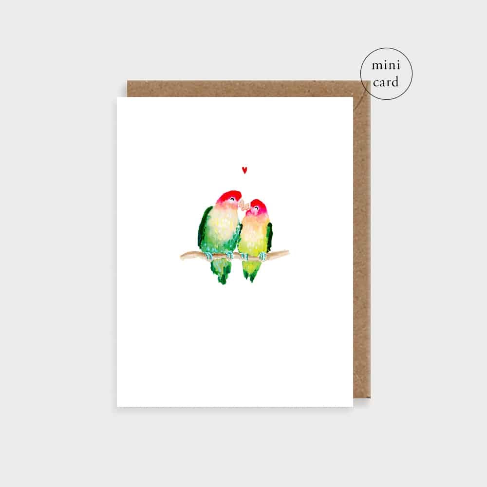 Lovebirds Mini Greetings Card