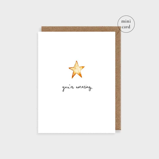 Star Mini Greetings Card
