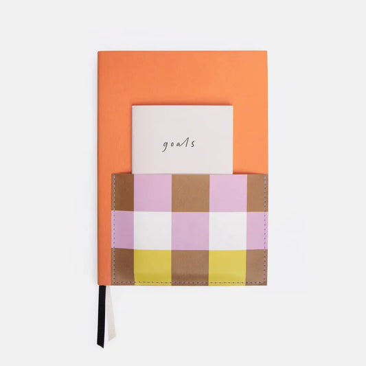 Orange Check Journal Set