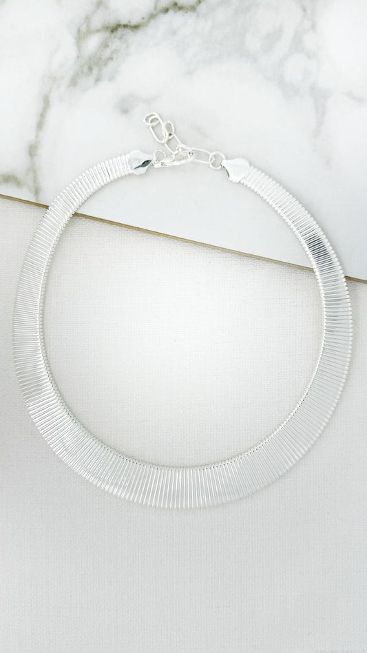 Envy Statement Choker Necklace Silver