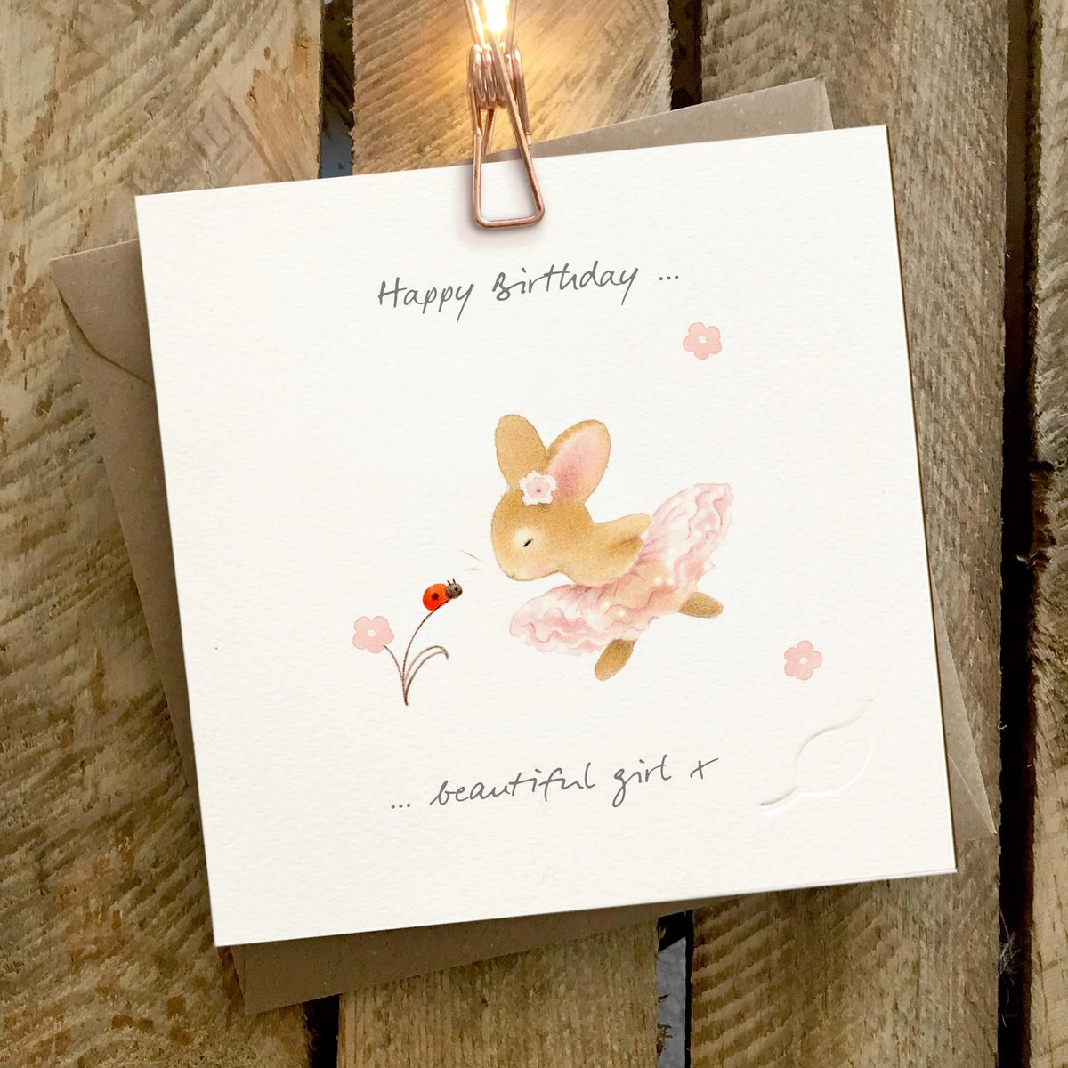 Happy Birthday Beautiful Girl Greetings Card