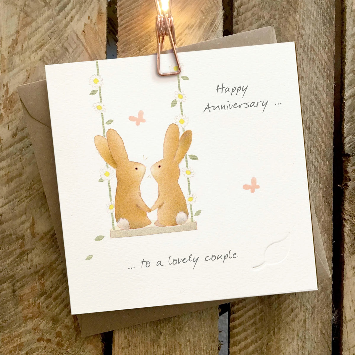 Happy Anniversary Bunny Greetings Card