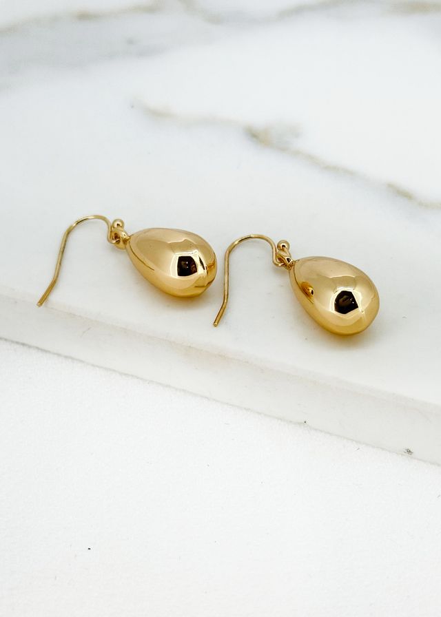 Envy Teardrop Earrings Gold