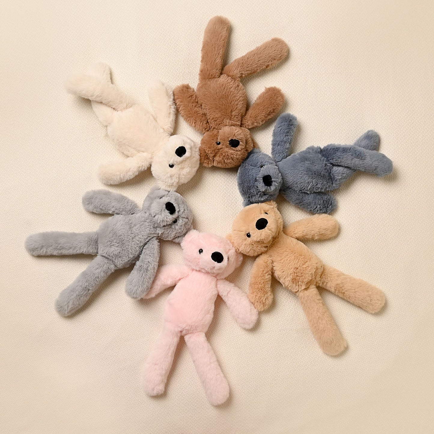 Softies Pip The Plush Long Leg Blue Teddy Bear