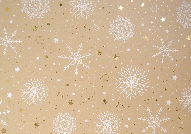Snowflake Luxury Metallic Christmas Flat Wrap