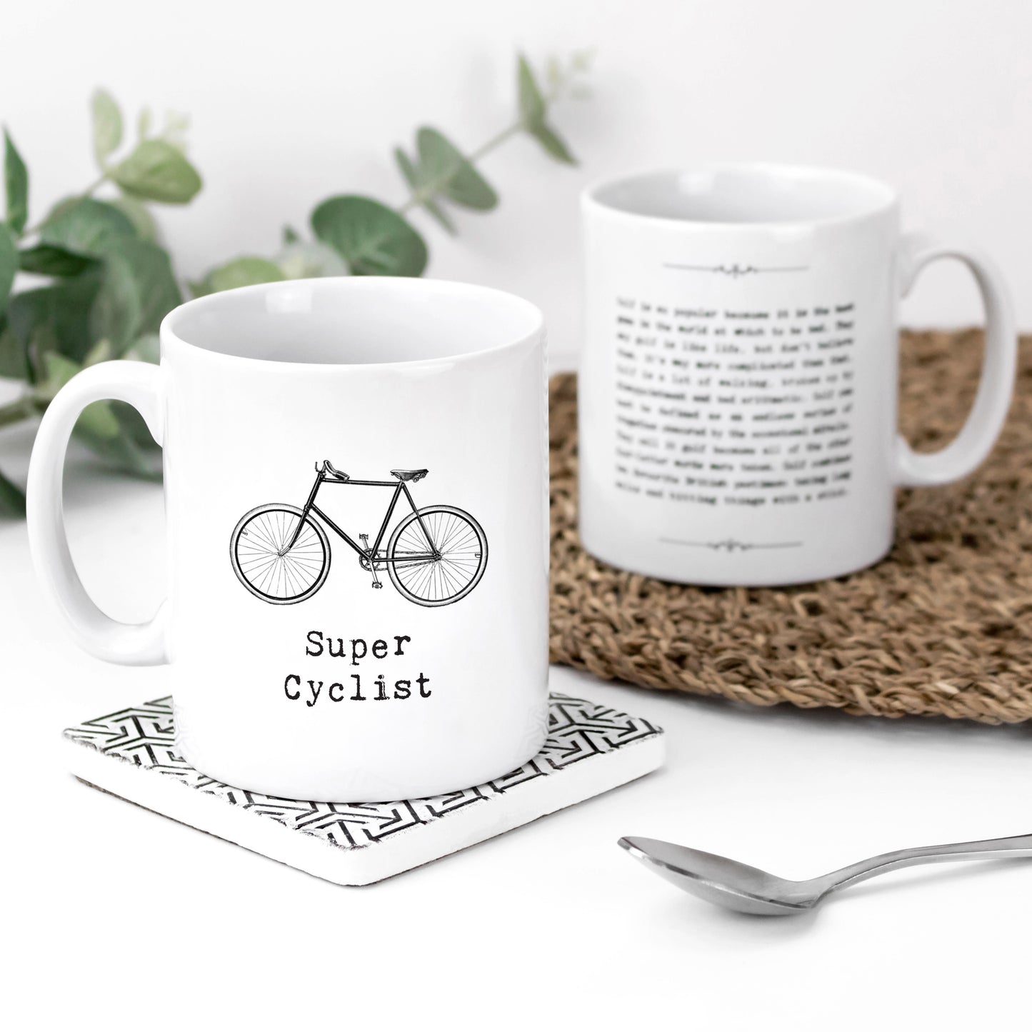 Super Cyclist Inspiring Cycling Quotes Mug