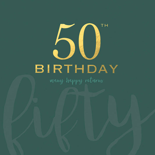 50th Birthday Greetings Card