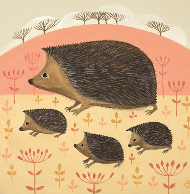 Hooray For Hedgehogs Greetings Card By Catriona Hall