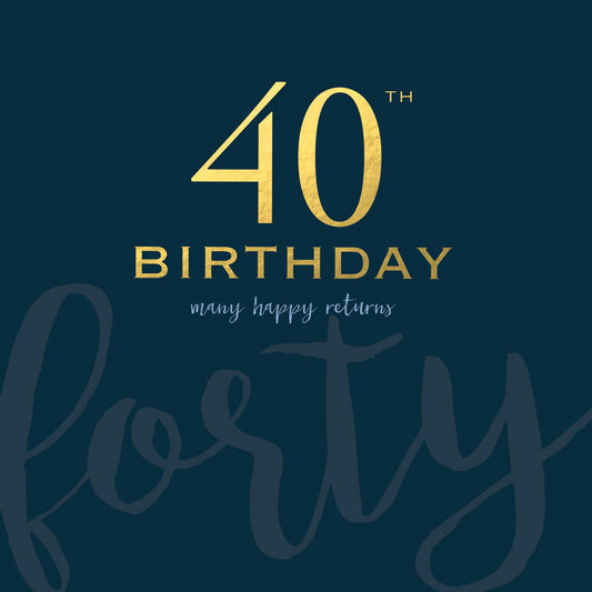 40th Birthday Greetings Card