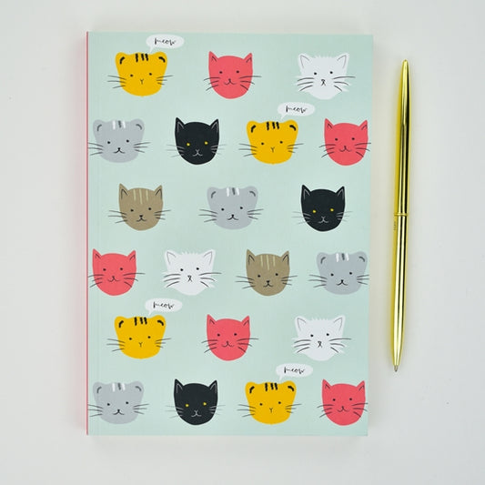 Meow Cat A5 Lined Notebook
