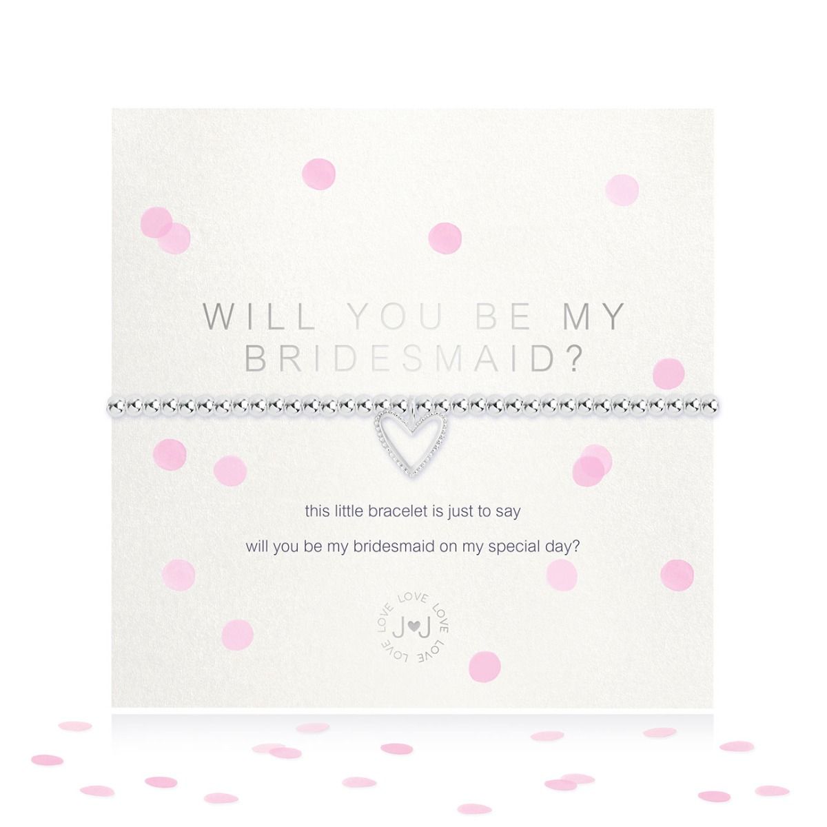 A Little Will You Be My Bridesmaid Silver Bracelet