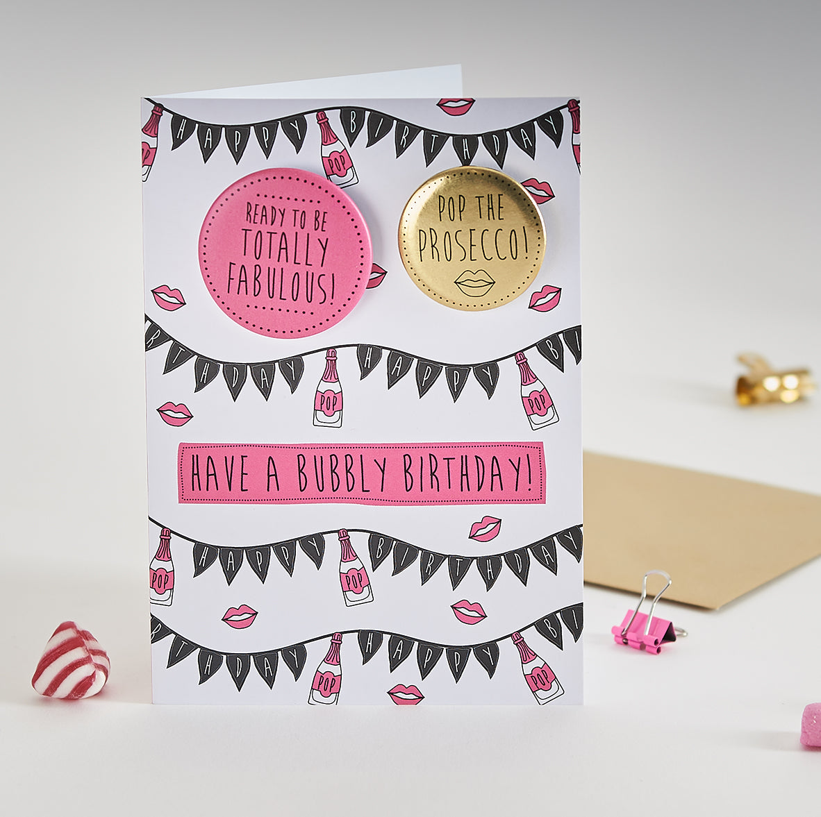 Paper Sole Bubbly Birthday Greetings Card