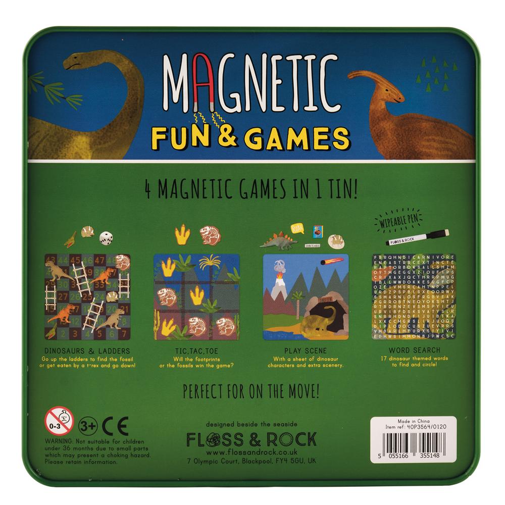 Dinosaur Magnetic Fun & Games In A Tin
