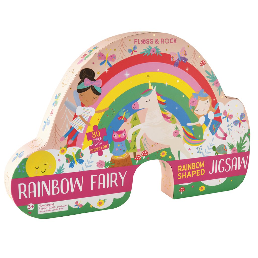 Rainbow Fairy Shaped 80 Piece Jigsaw Puzzle.