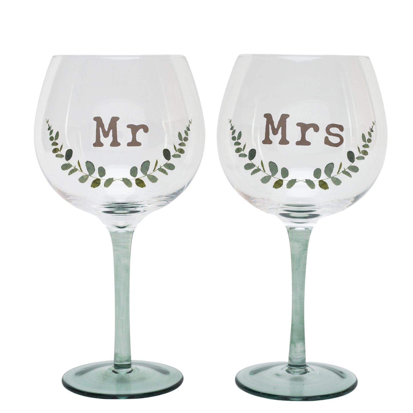 Love Story Mr & Mrs Gin Glasses