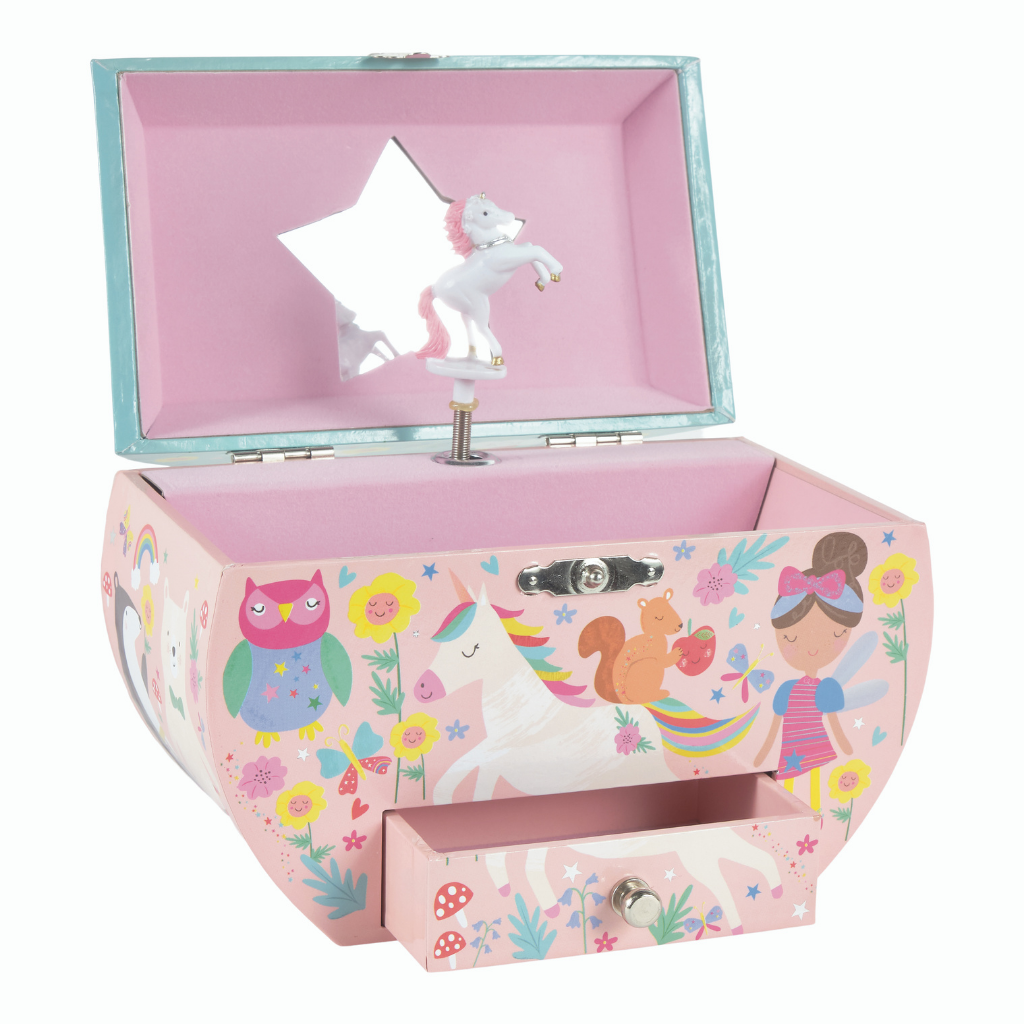 Rainbow Fairy Oval Shaped Music Box
