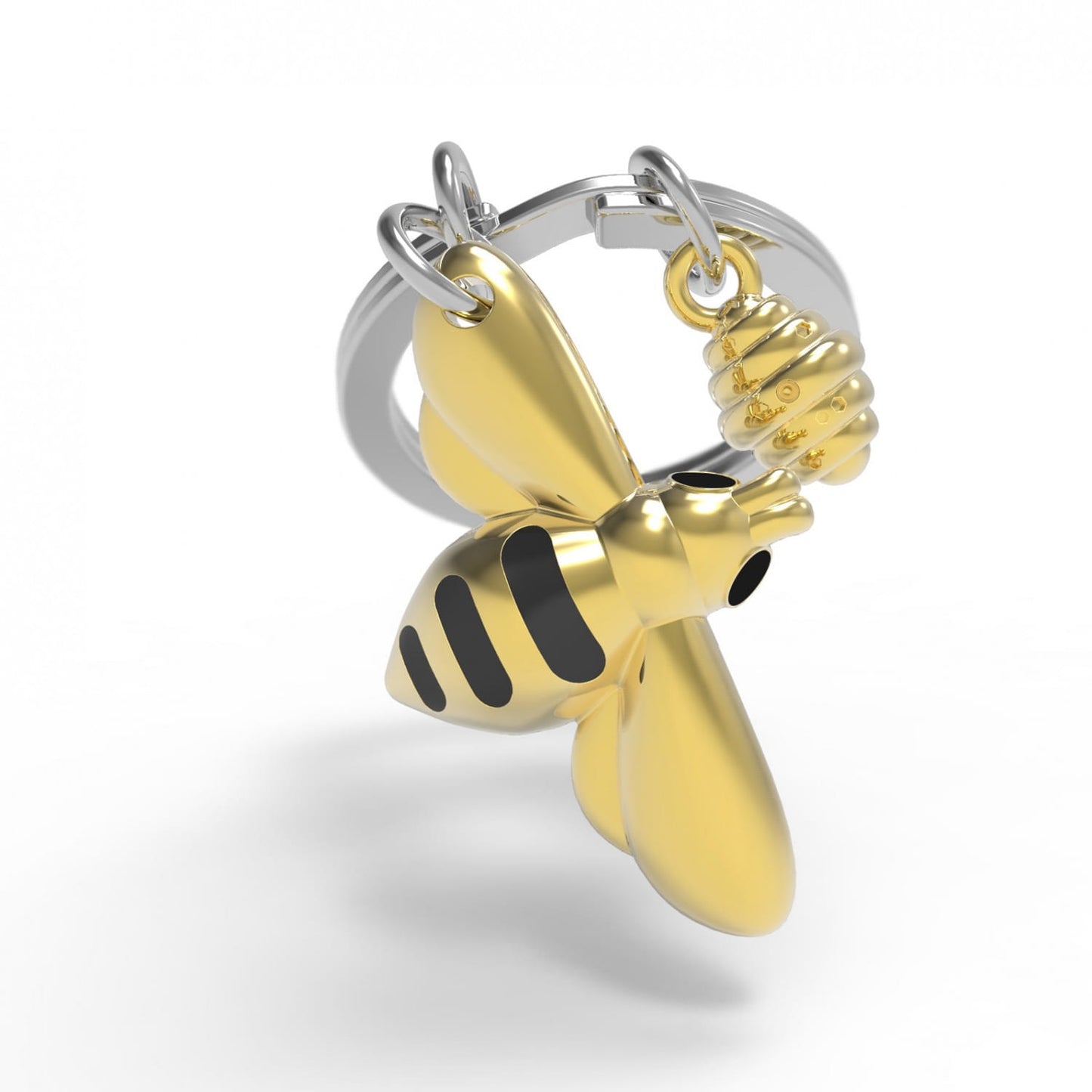 Metalmorphose Keyring Gold & Black Bee & Honey