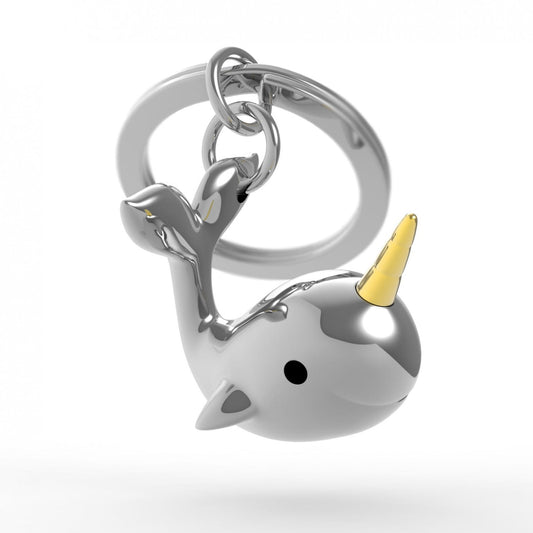 Metalmorphose Keyring Silver & Gold Narwhal
